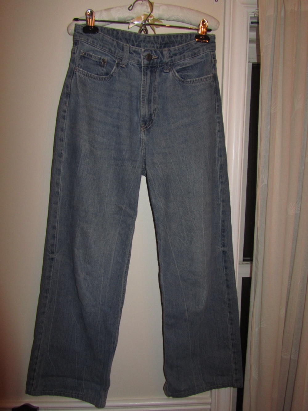 H&M Women's Wide-Leg Blue Jeans - Ultra High Rise